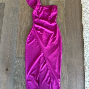 Elegant Pink Satin Dress